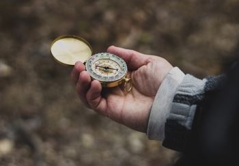 man looking at watch